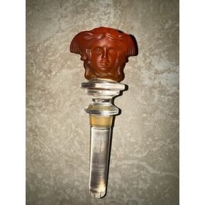 Versace Rosenthal Medusa Bottle Stopper - Amber